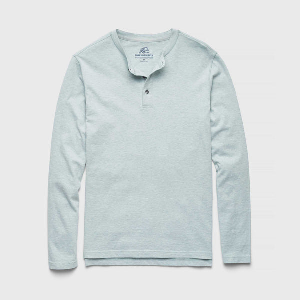 Sean Sueded Jersey Henley - Green Heather