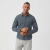 Brian Fleece Stripe Shirt - Navy Blazer