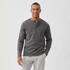 Sean Sueded Jersey Henley - Black Heather