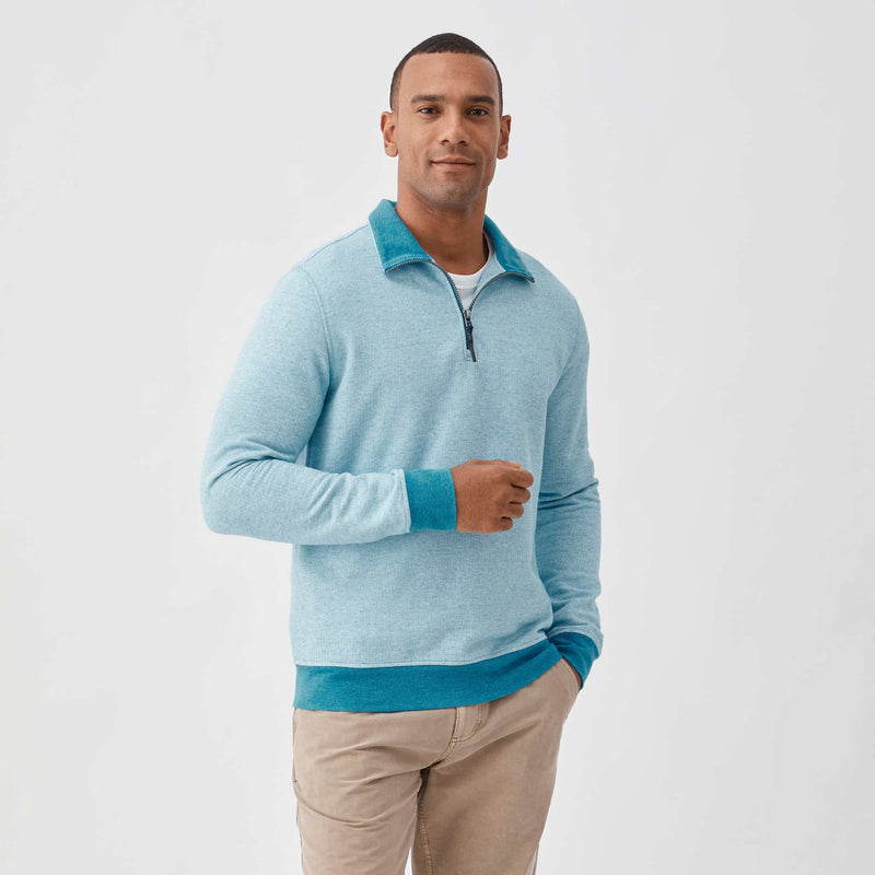 Bobby Fleece Quarter Zip - Blue Combo