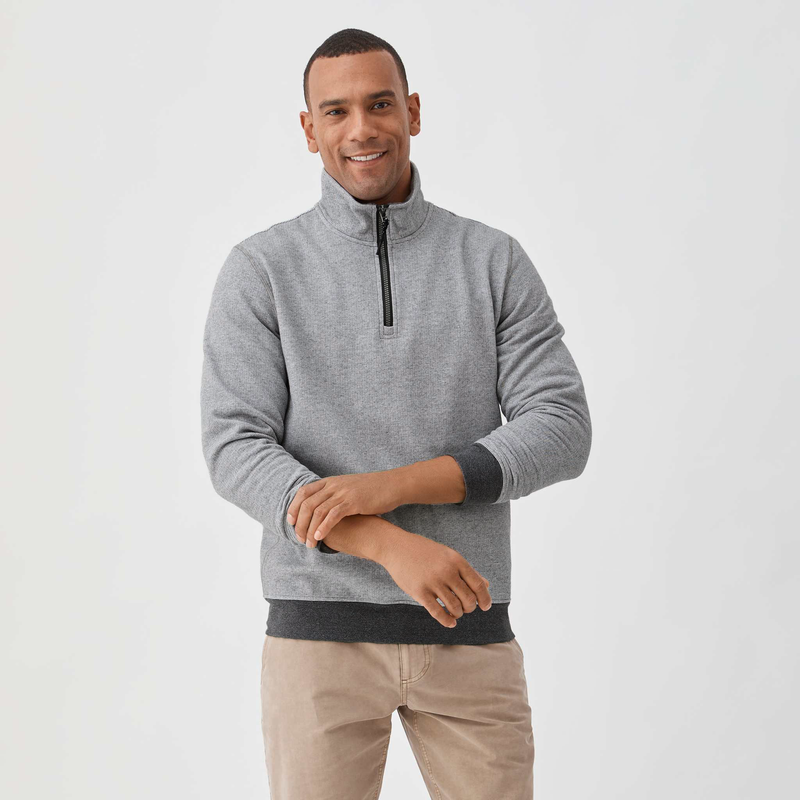 Bobby Fleece Quarter Zip - Black Combo