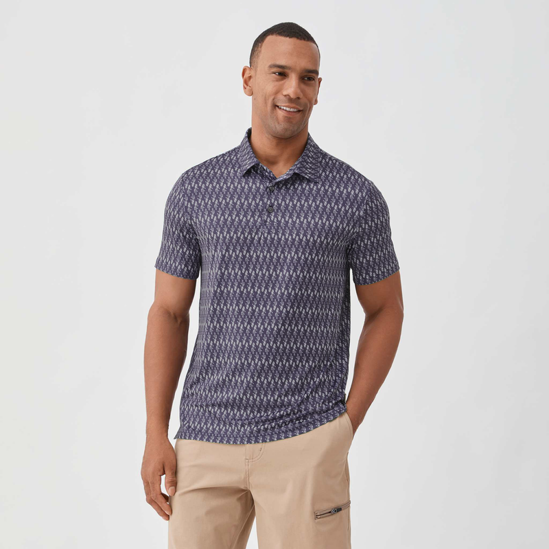 Gary Performance Polo - Navy Hula