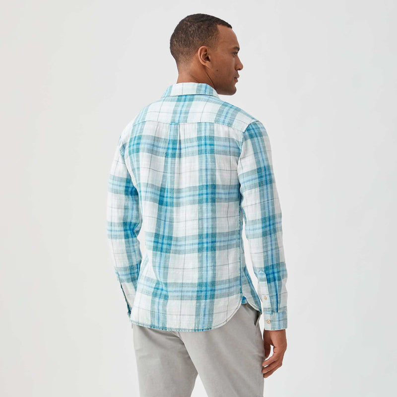 Brian Twill Plaid Shirt - Blue Combo