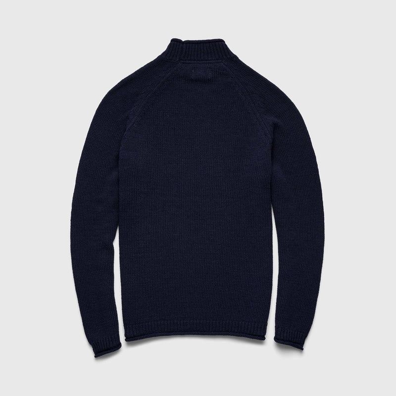 Stu Raglan Rollneck Sweater - Navy