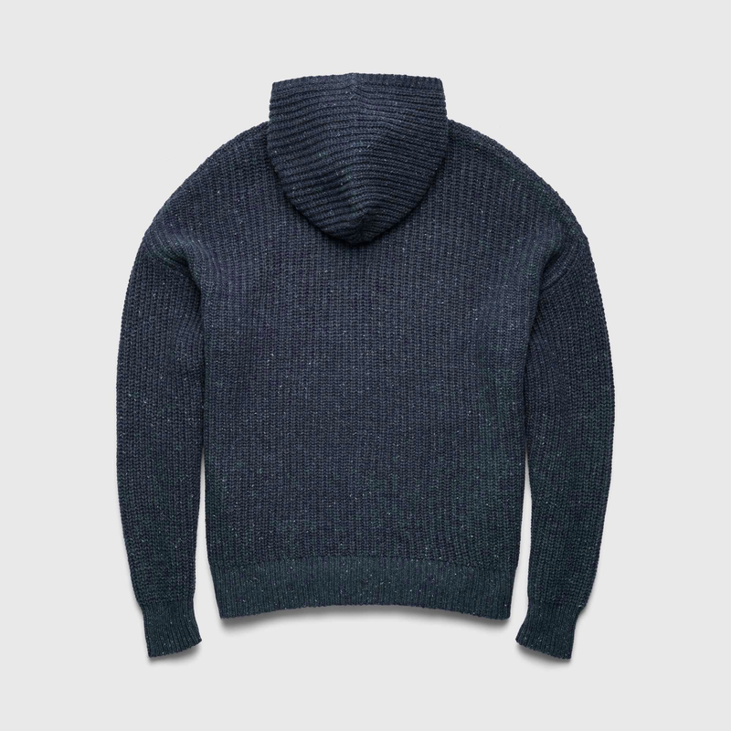 Stan Knit Hooded Sweater - Navy Heather