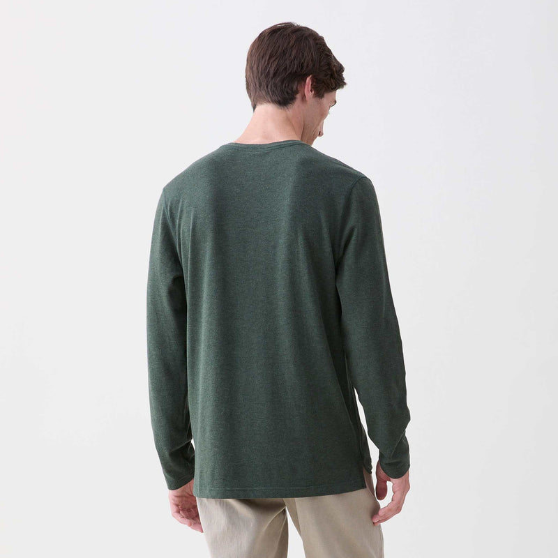 Sean Ultra Soft Classic Henley - Green Heather