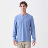 Sean Ultra Soft Classic Henley - Blue Heather