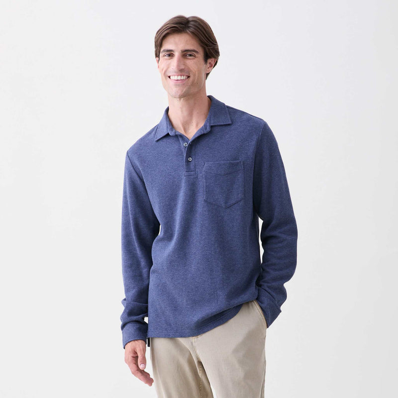 Cary Ultra Soft Polo - Navy Heather