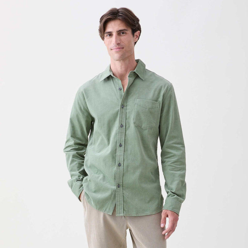 Brian Corduroy Shirt - Hedge Green