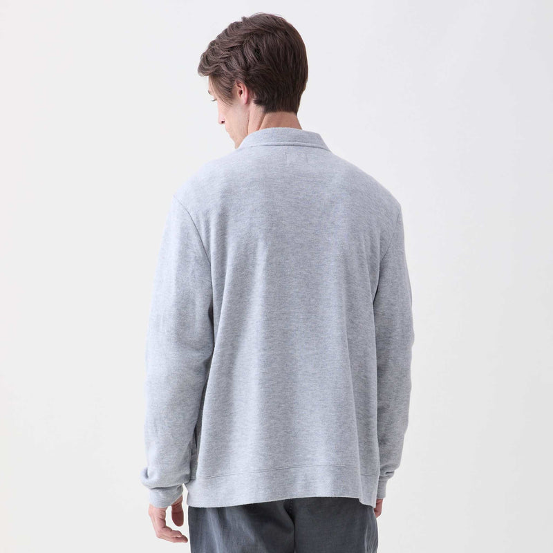 Grey fleece cardigan best sale