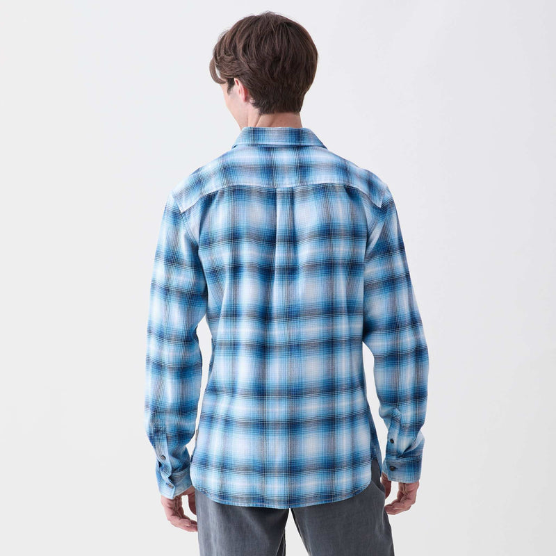 Brian Brushed Cotton Shirt - Blue Combo