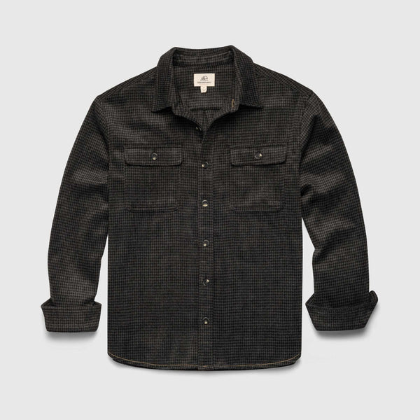 Alex Houndstooth Utility Shirt - Grey Combo