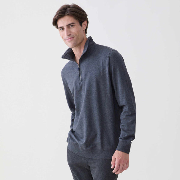 Bobby Brushback Quarter Zip - Charcoal Heather