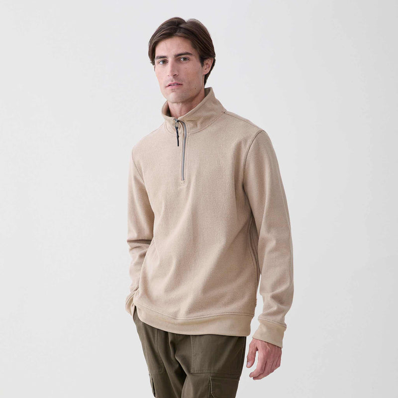 Bobby Corded Quarter Zip - Chinchilla