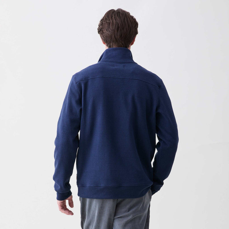 Bobby Corded Quarter Zip - Navy Blazer