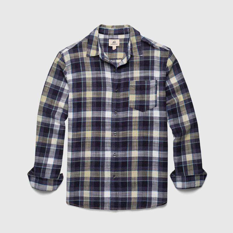 Brian Vintage Wash Plaid Shirt - Green Combo