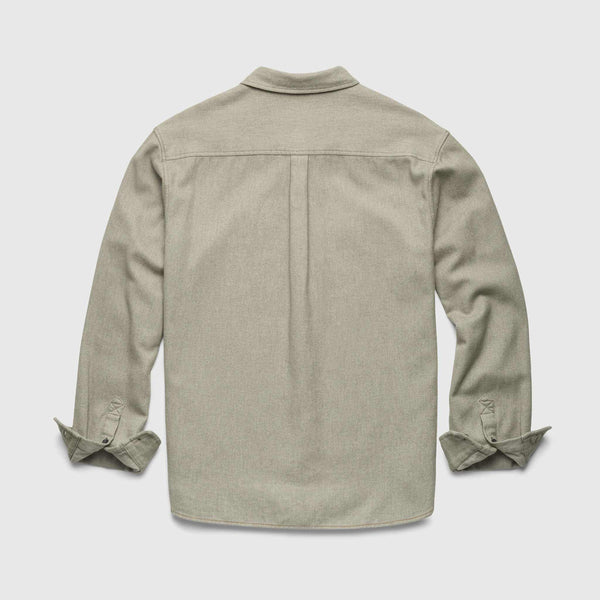 Dylan Brushed Twill Overshirt - Green Combo