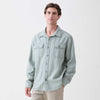 Dylan Brushed Twill Overshirt - Green Combo