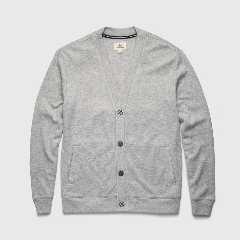 James Sweater Fleece Cardigan Grey Heather