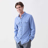 Rex Soft Knit Shirt - Blue Heather