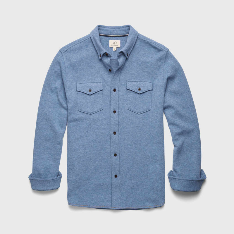 Rex Soft Knit Shirt - Blue Heather