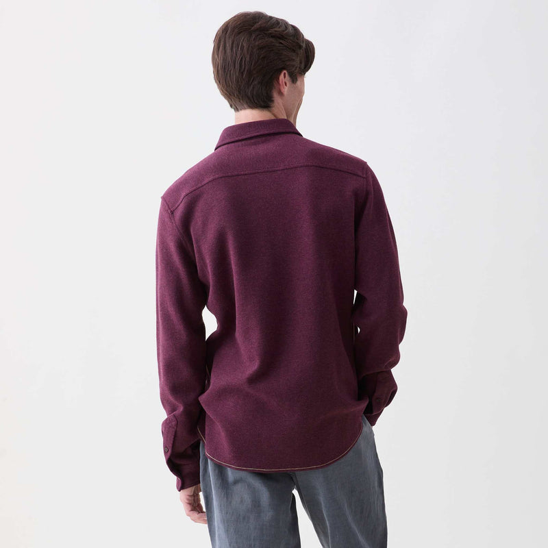 Rex Soft Knit Shirt - Cabernet Heather