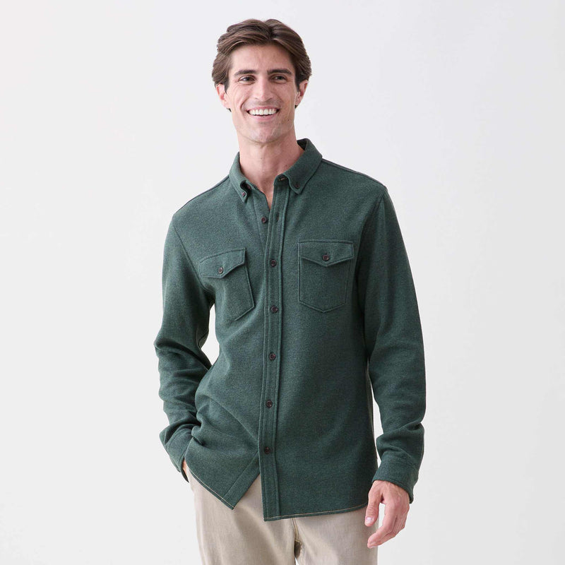 Rex Soft Knit Shirt - Green Heather