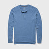 Sean Ultra Soft Classic Henley - Blue Heather