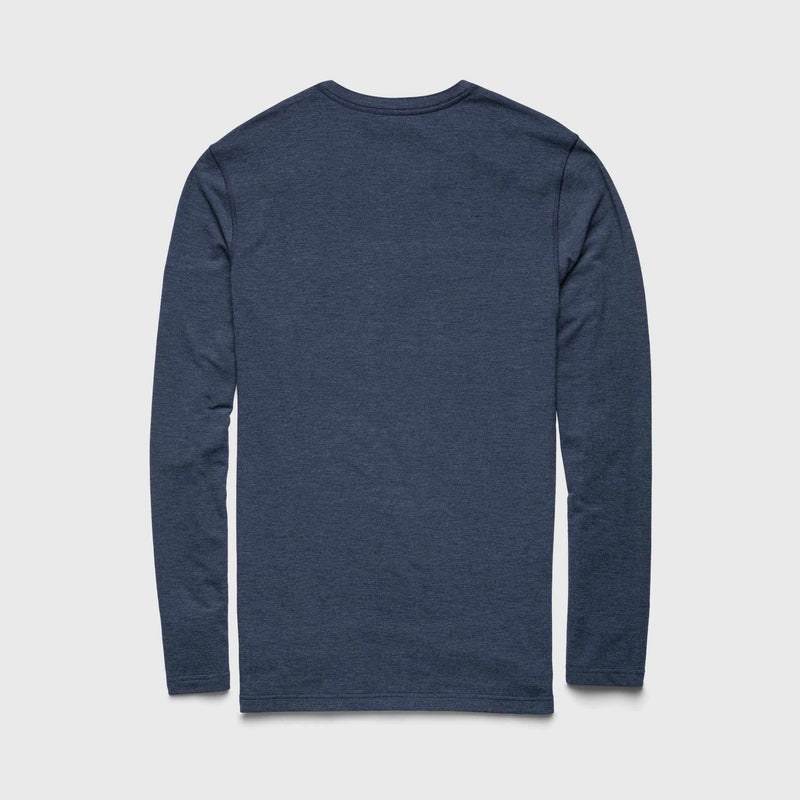 Sean Ultra Soft Classic Henley - Navy Heather