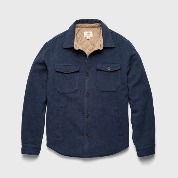 Skip Quilted Shirt Jacket - Navy Heather