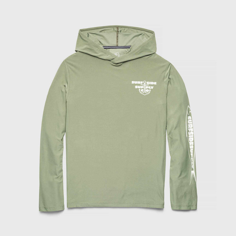 Tide UPF 50 Hoodie- Hedge Green