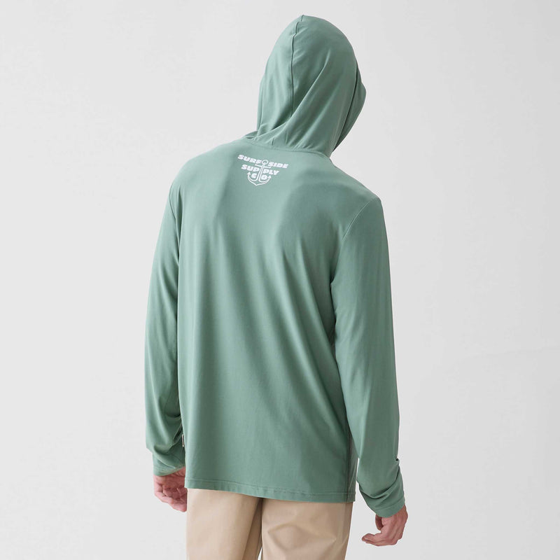 Tide UPF 50 Hoodie- Hedge Green