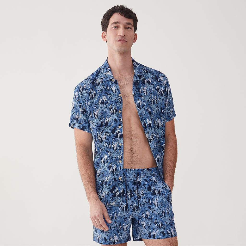 Billy Palm Tree Camp Shirt – Navy Blazer - Surfside Supply Co ...