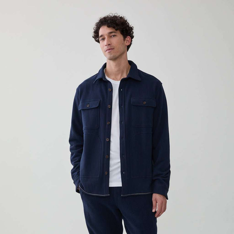 Men's Casual Jacket, Terry Suede Utility Jacket