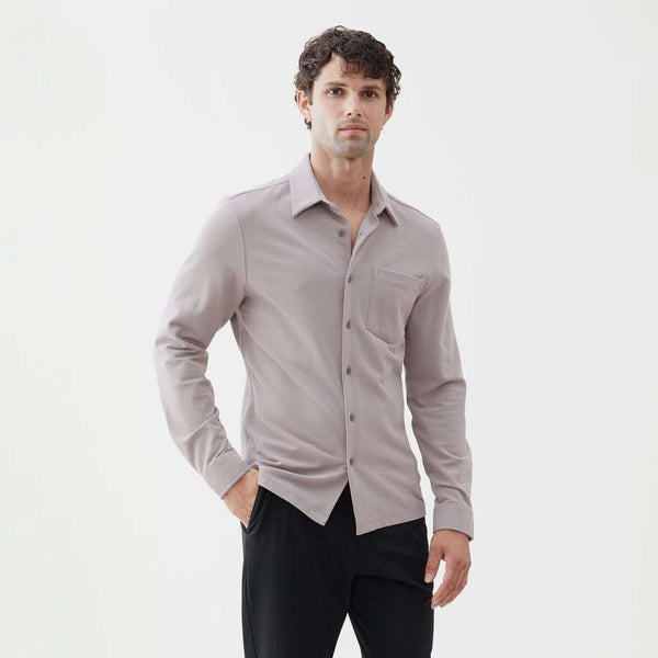 Mens jersey knit button down clearance shirt